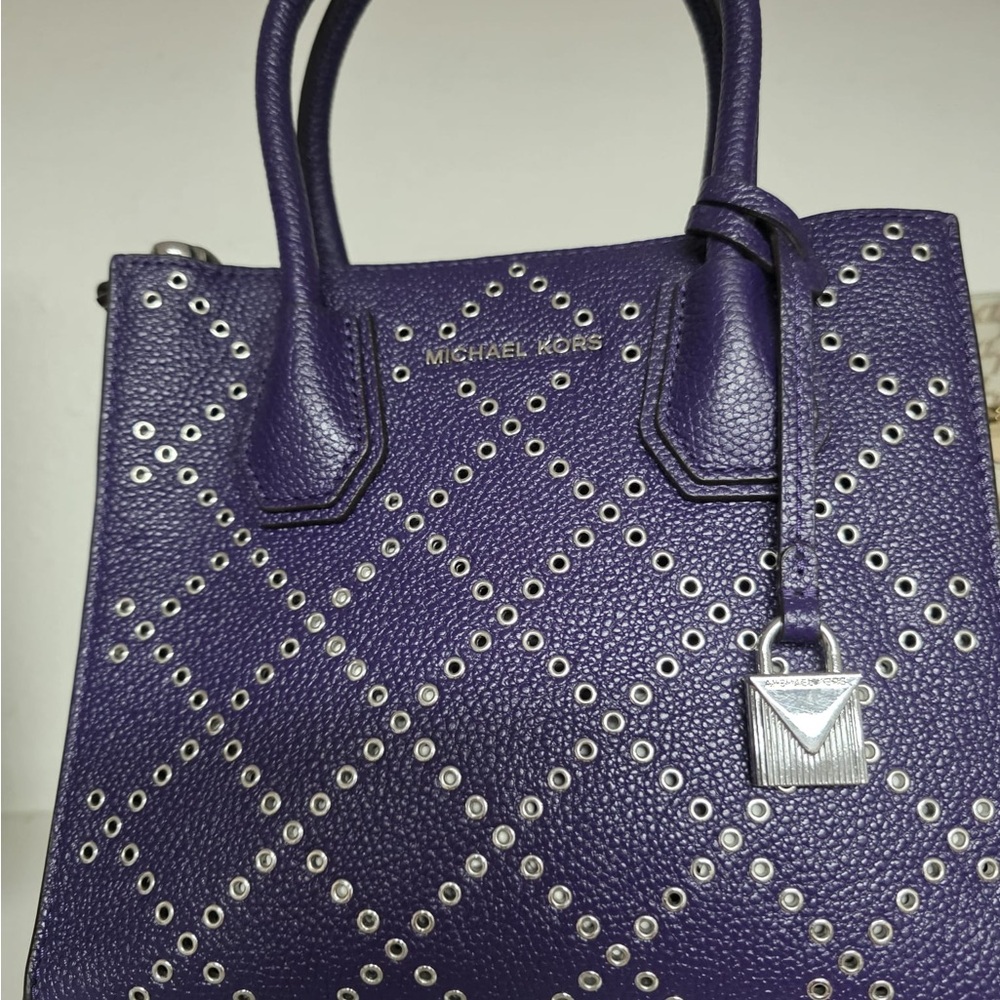Michael Kors Purple Studded Satchel